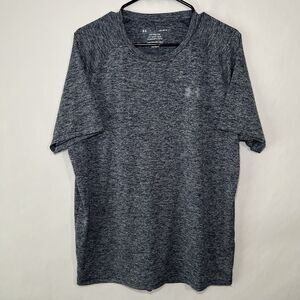 Under Armour The Tech Tee T Shirt Mens Size Large Blue Heather Heat Gear SS